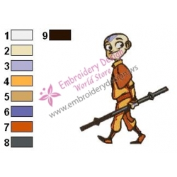 Aang Embroidery Design 02